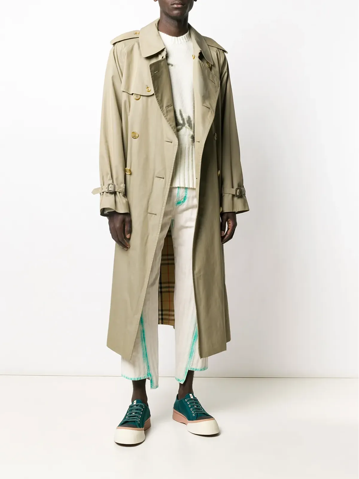 Burberry Pre-Owned 1990年代 ロング トレンチコート - 画像2