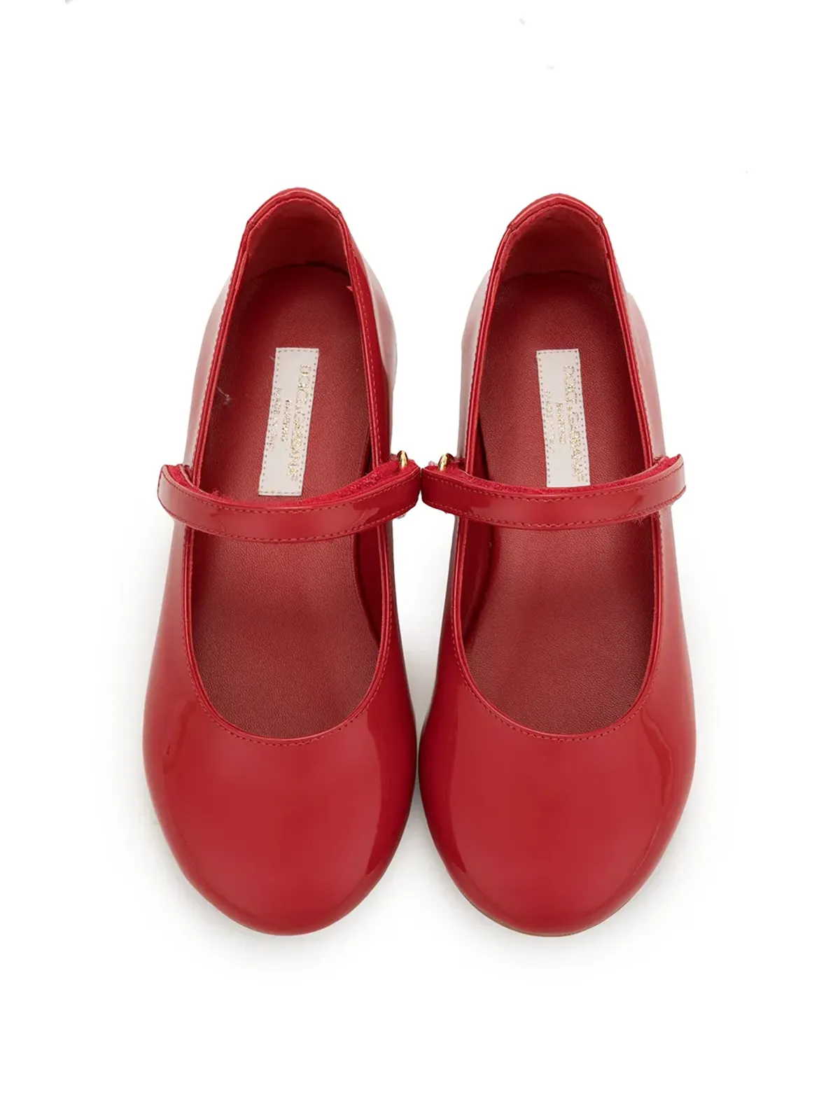 Dolce & Gabbana Kids パテントレザー Mary Jane シューズ - レッド - 画像3