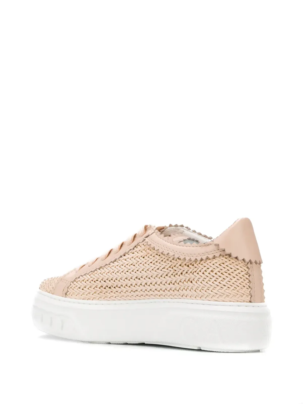 Casadei ウーブン ローカットスニーカー ピンク - 画像3