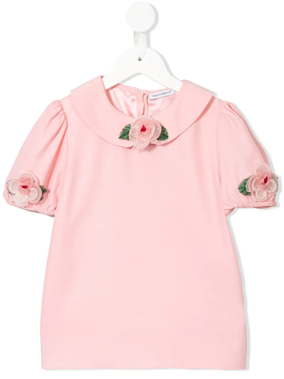 Dolce & Gabbana Kids ローズディテール ブラウス - ピンク - 画像1