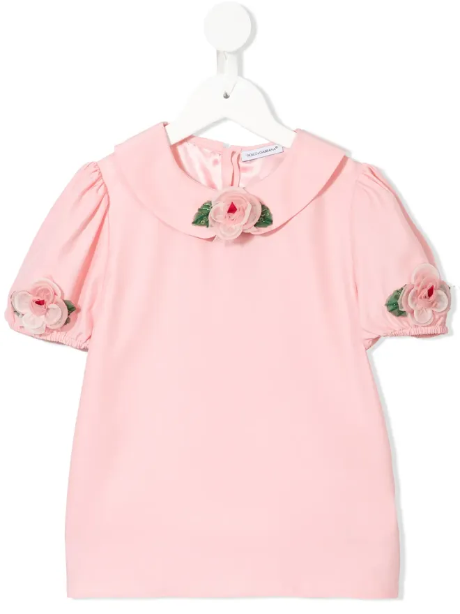 Dolce & Gabbana Kids Dolce & Gabbana Kids ローズディテール ブラウス - ピンクの商品画像
