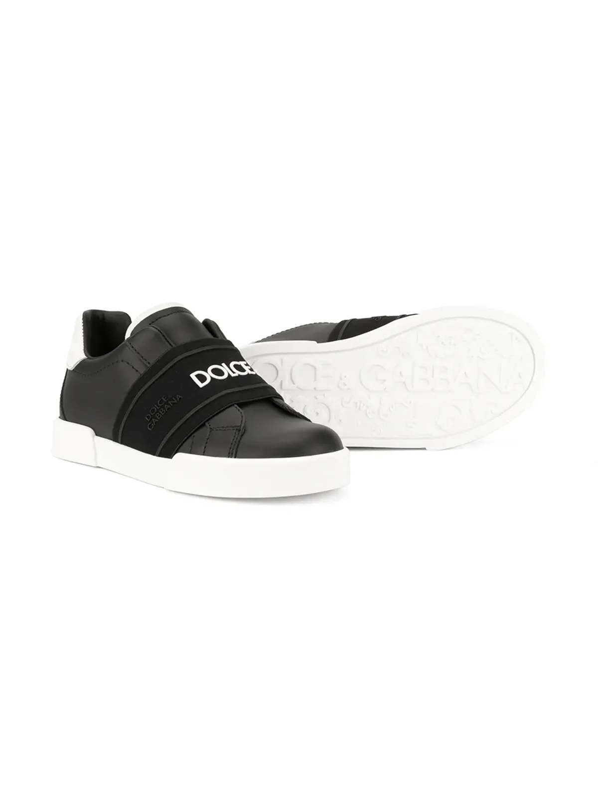 Dolce & Gabbana Kids エラスティックストラップ ロゴ スニーカー - 画像2