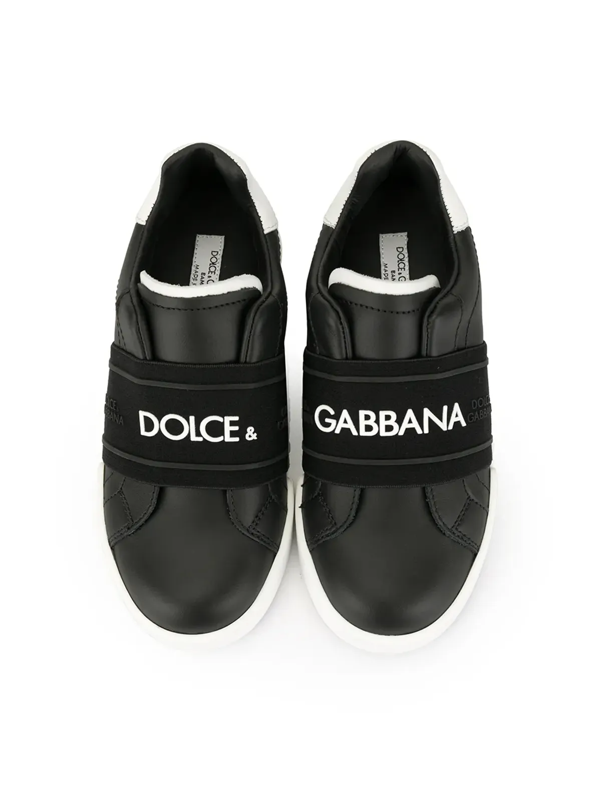 Dolce & Gabbana Kids エラスティックストラップ ロゴ スニーカー - 画像3