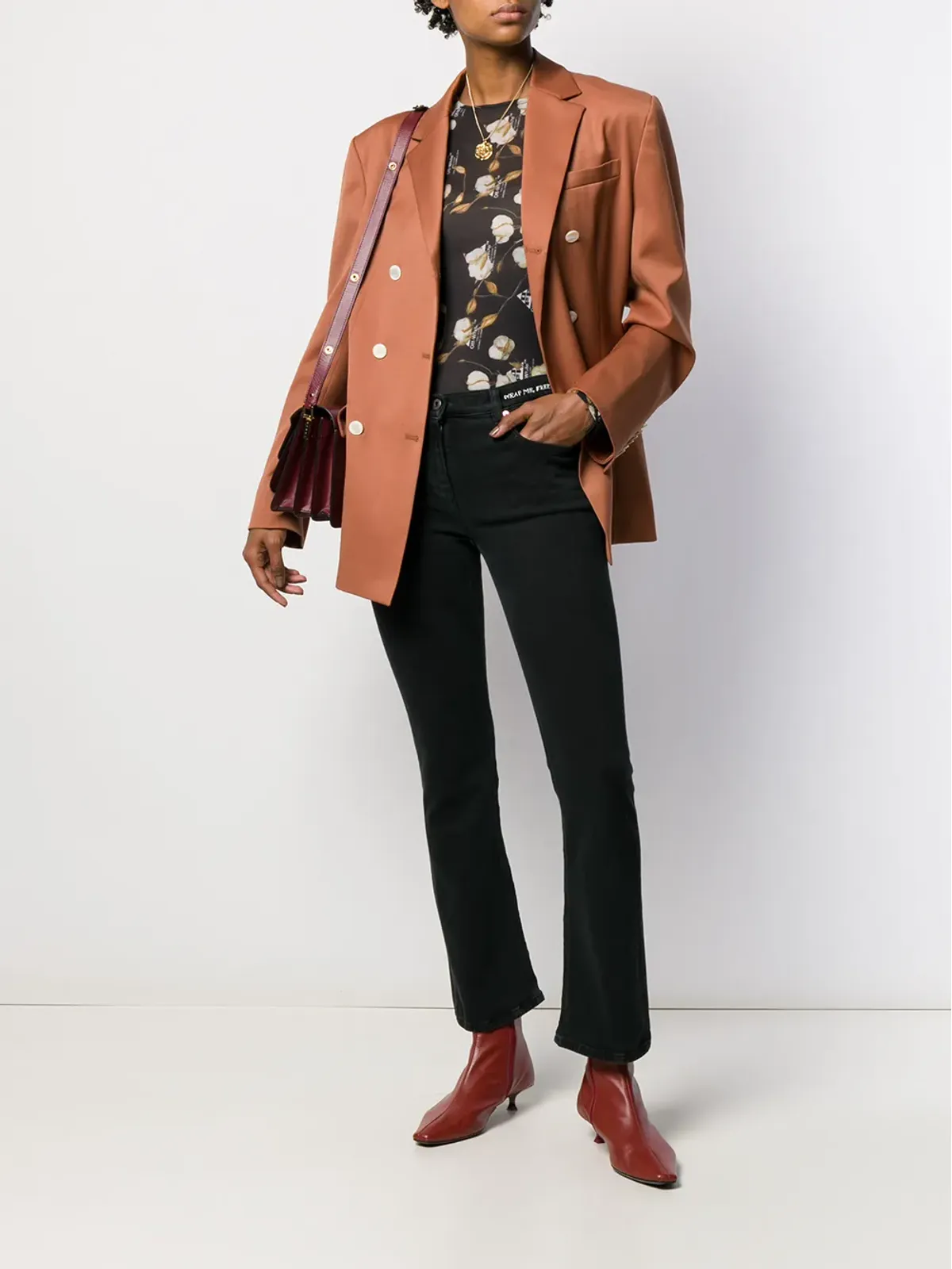 Valentino Garavani スリムフィット ポエムディテール ジーンズ - 画像2