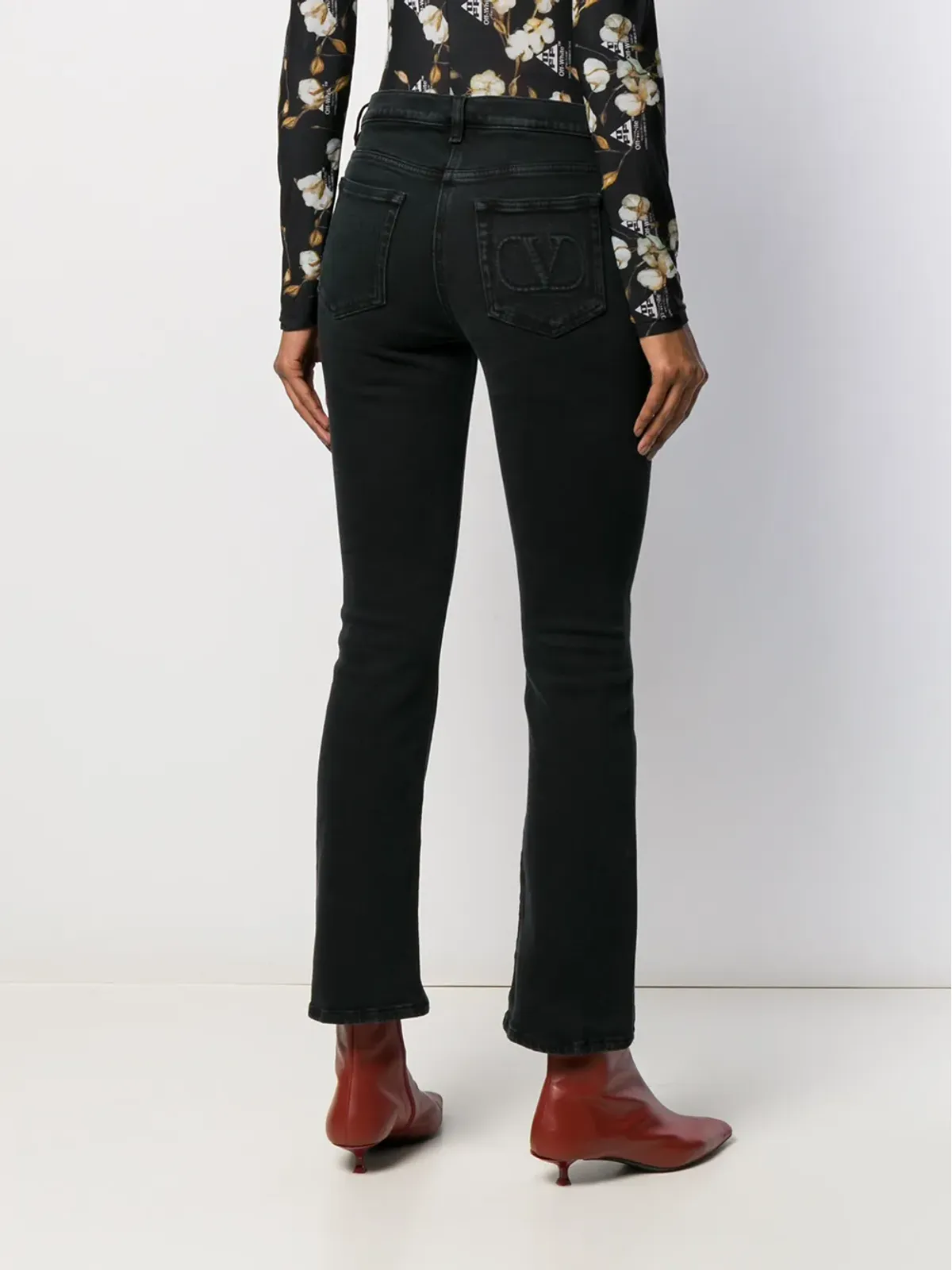 Valentino Garavani スリムフィット ポエムディテール ジーンズ - 画像4