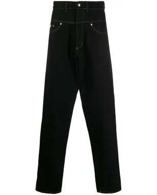 Versace Jeans Couture ドロップクロッチ・ワイドレッグジーンズ - ブラック - サムネイル1