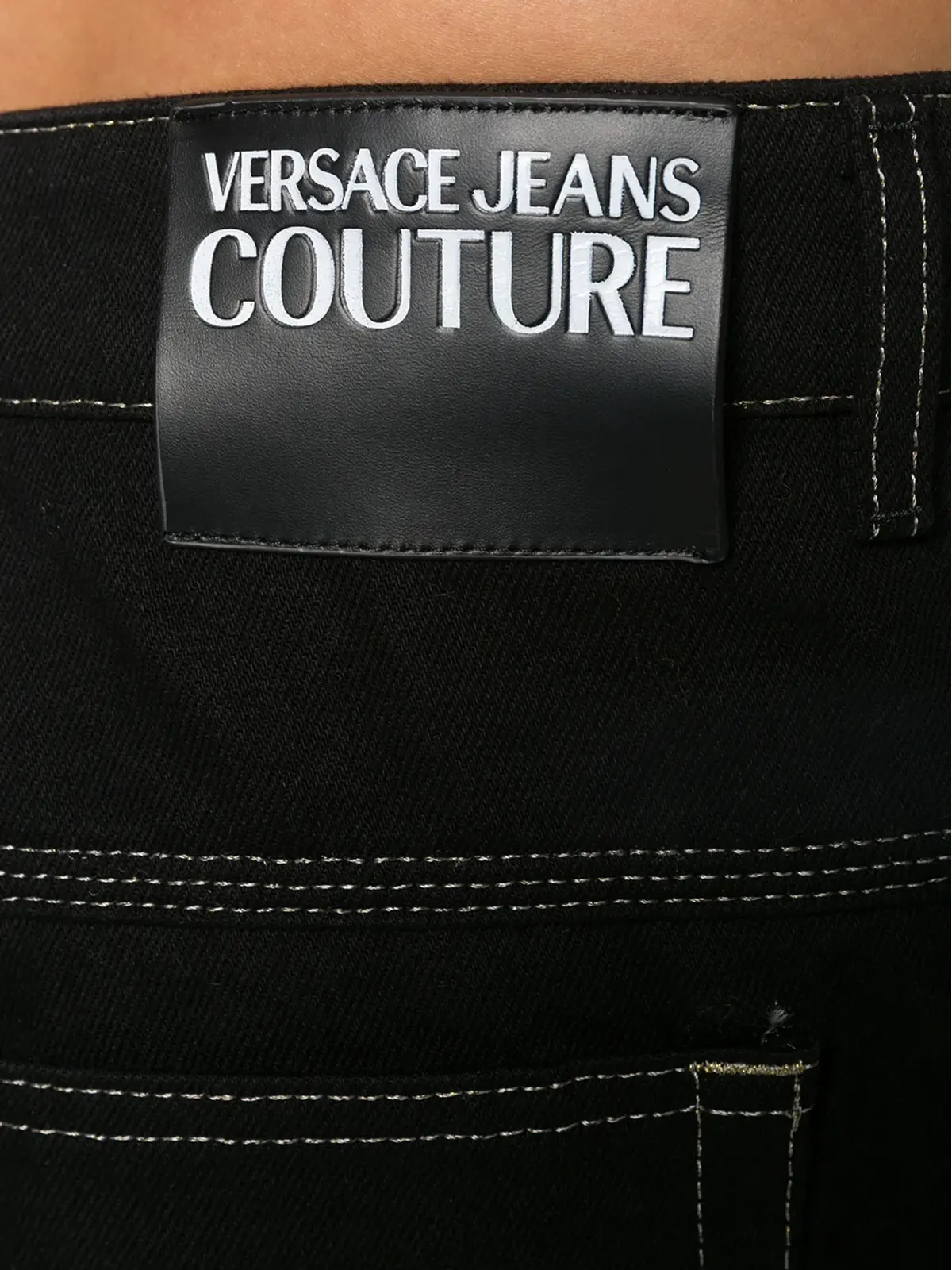 Versace Jeans Couture ドロップクロッチ・ワイドレッグジーンズ - ブラック - 画像5