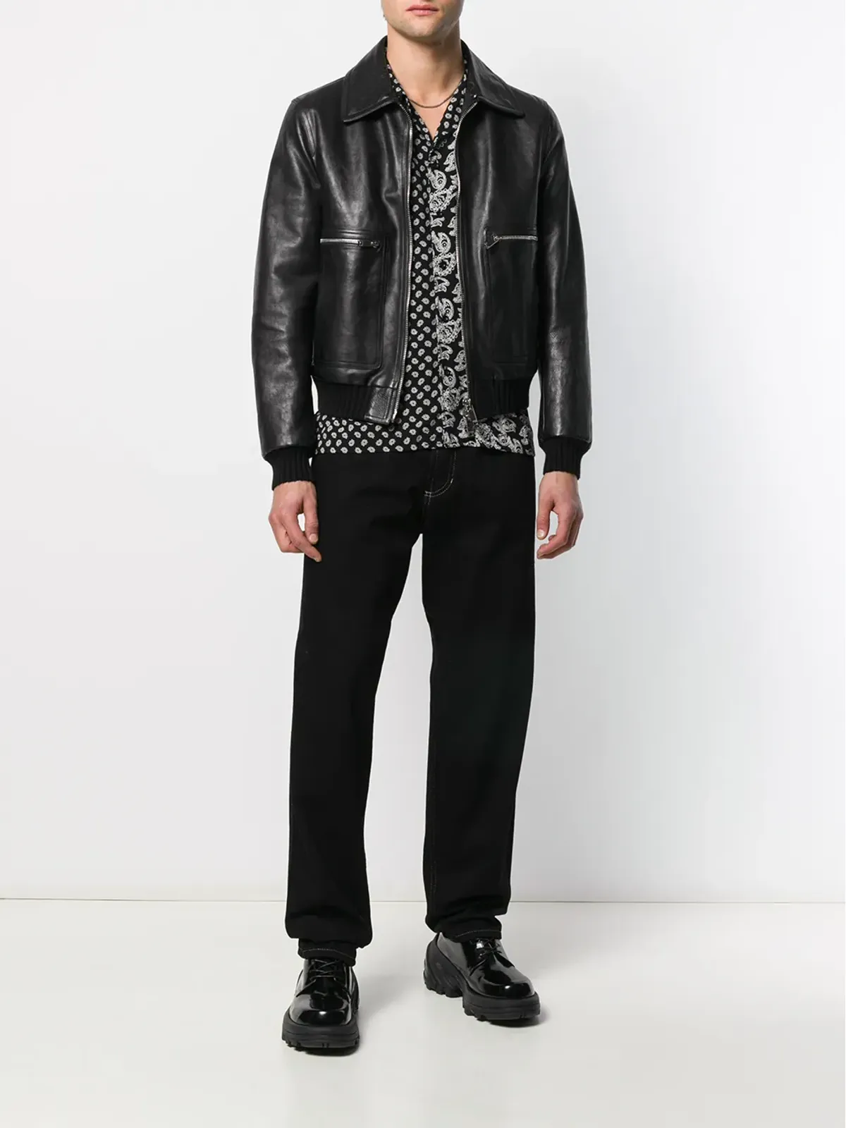 Versace Jeans Couture ドロップクロッチ・ワイドレッグジーンズ - ブラック - 画像2