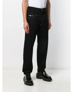 Versace Jeans Couture ドロップクロッチ・ワイドレッグジーンズ - ブラック - サムネイル3