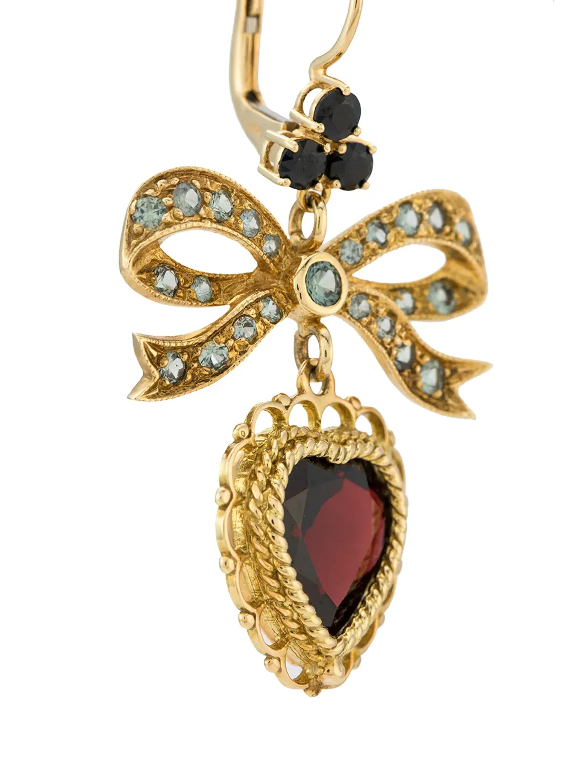 Dolce & Gabbana Devotion ロドライトガーネット イヤリング - 画像3