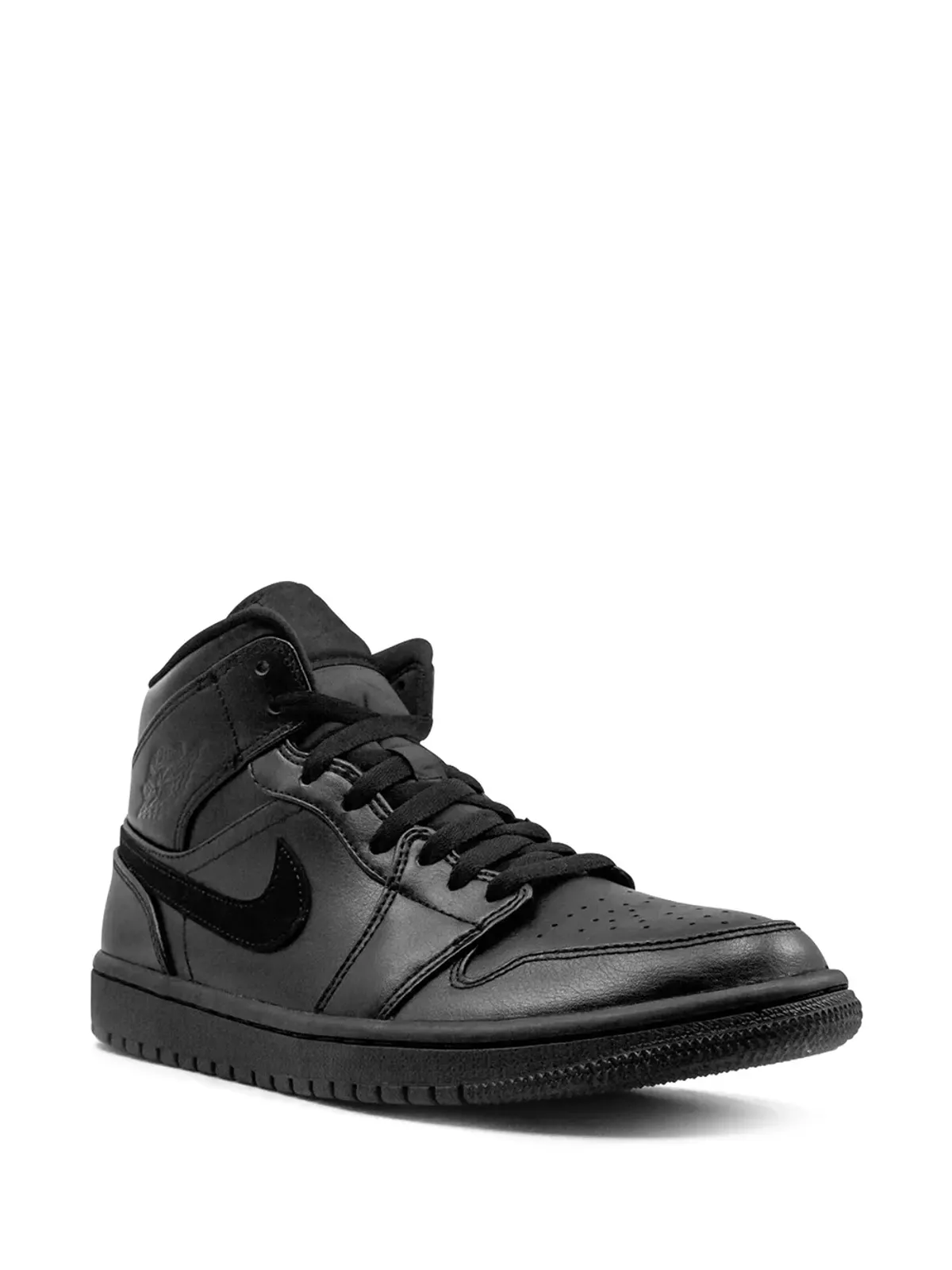 Jordan エア ジョーダン 1 ミッド トリプルブラック スニーカー - 画像2