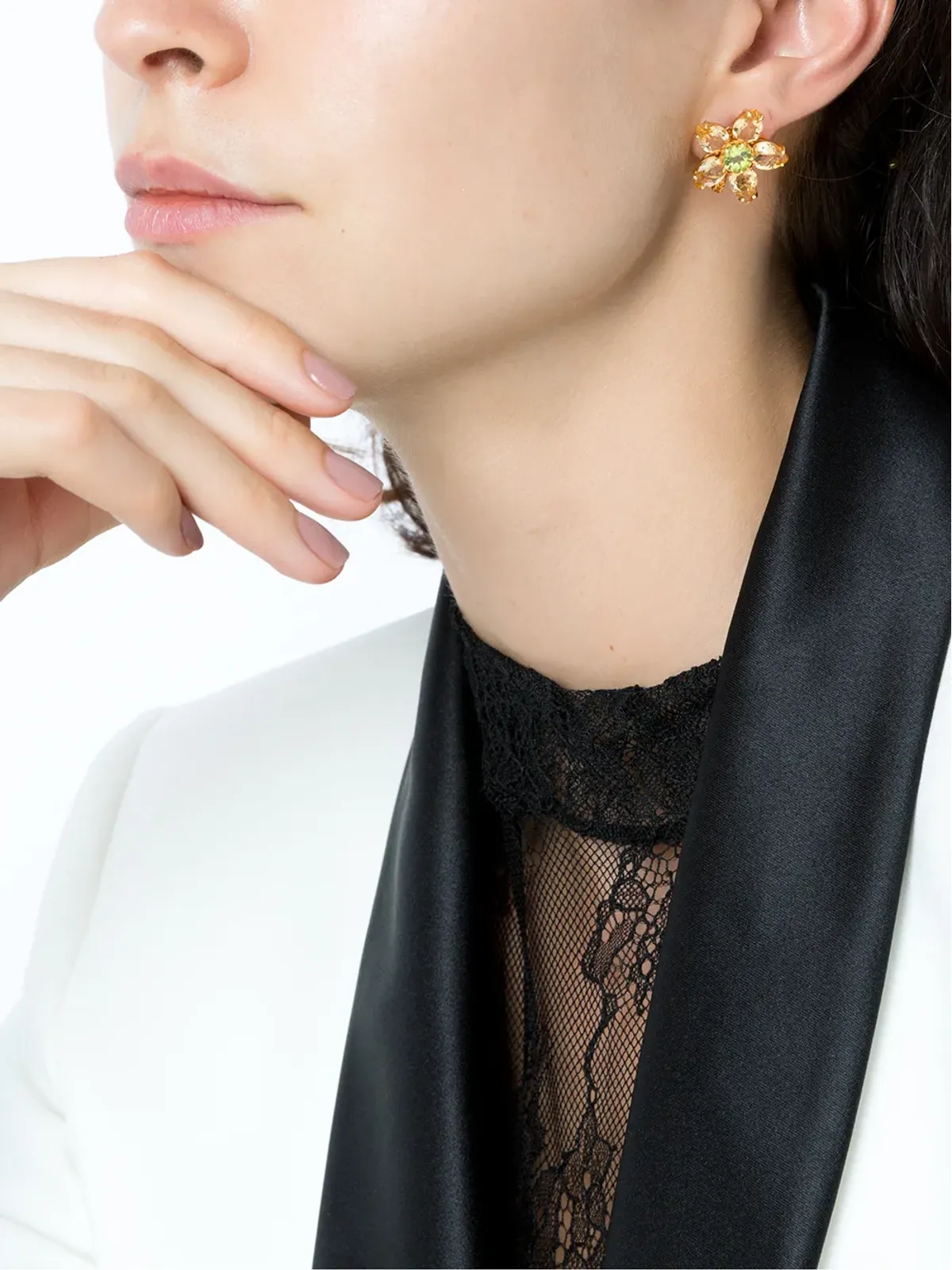 Dolce & Gabbana 18K イエローゴールド 春の宝石イヤリング - 画像2