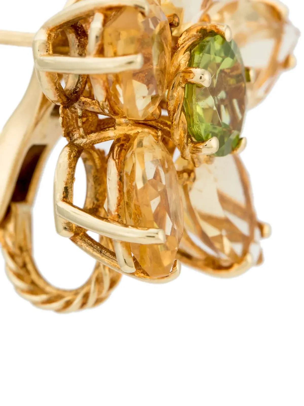 Dolce & Gabbana 18K イエローゴールド 春の宝石イヤリング - 画像3