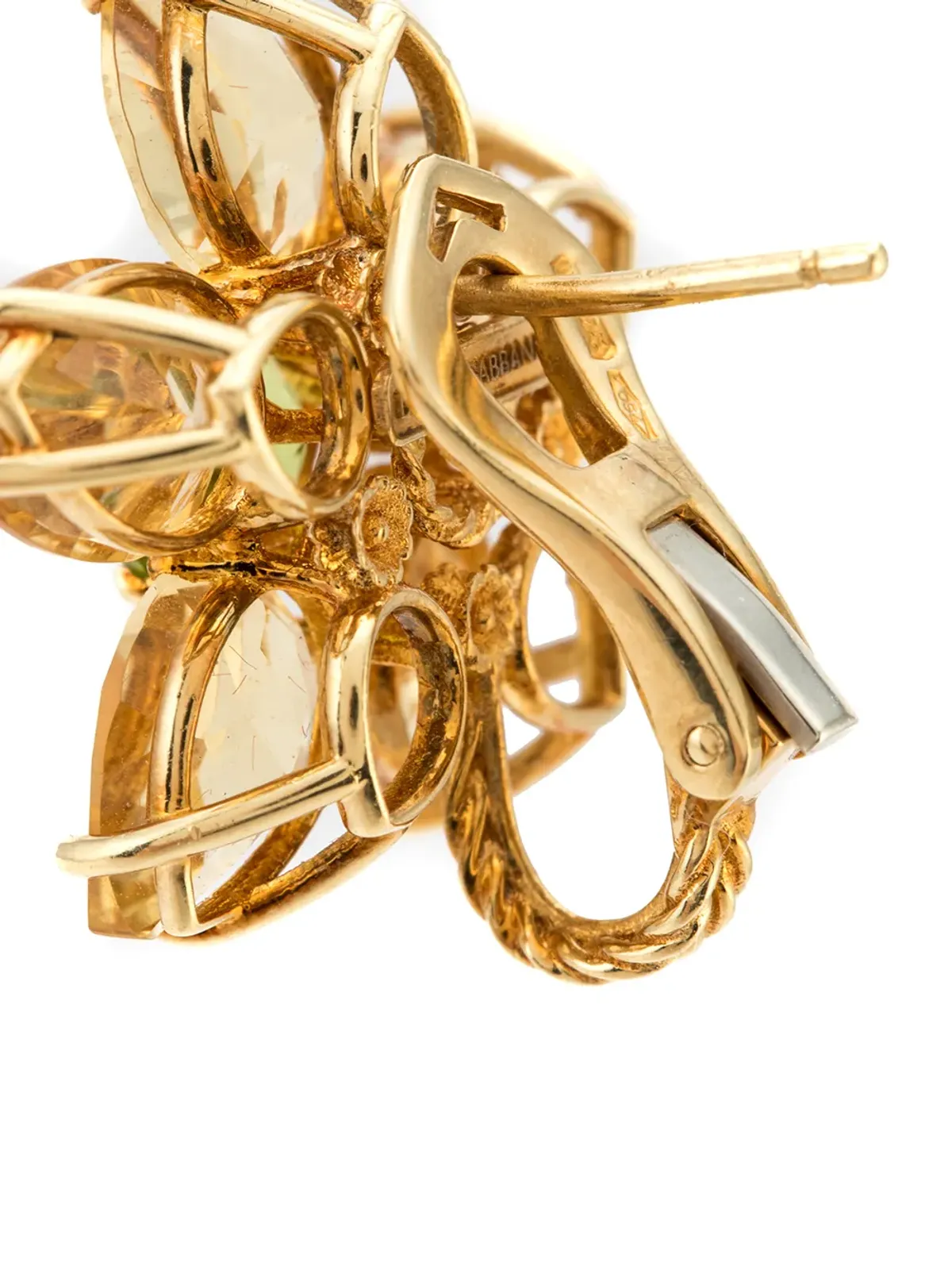 Dolce & Gabbana 18K イエローゴールド 春の宝石イヤリング - 画像4