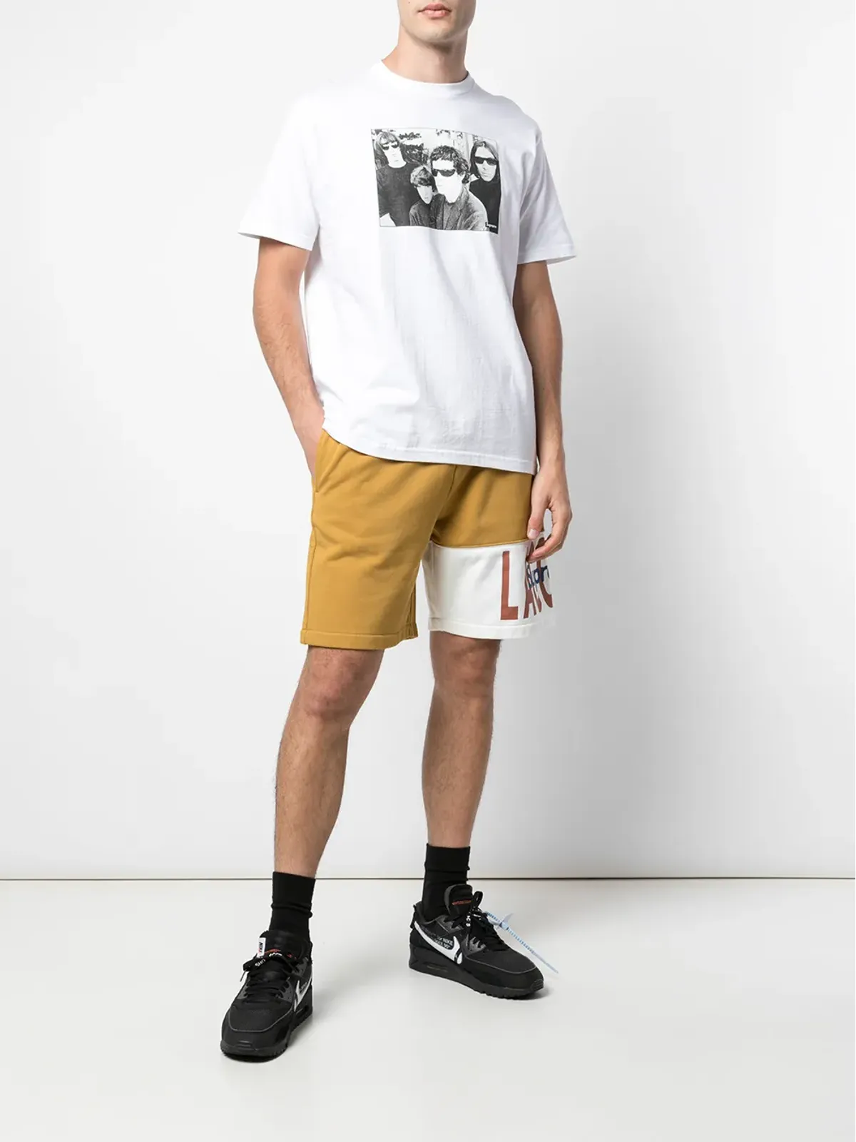 Supreme x Lacoste ロゴパネル トラックショーツ - 画像2