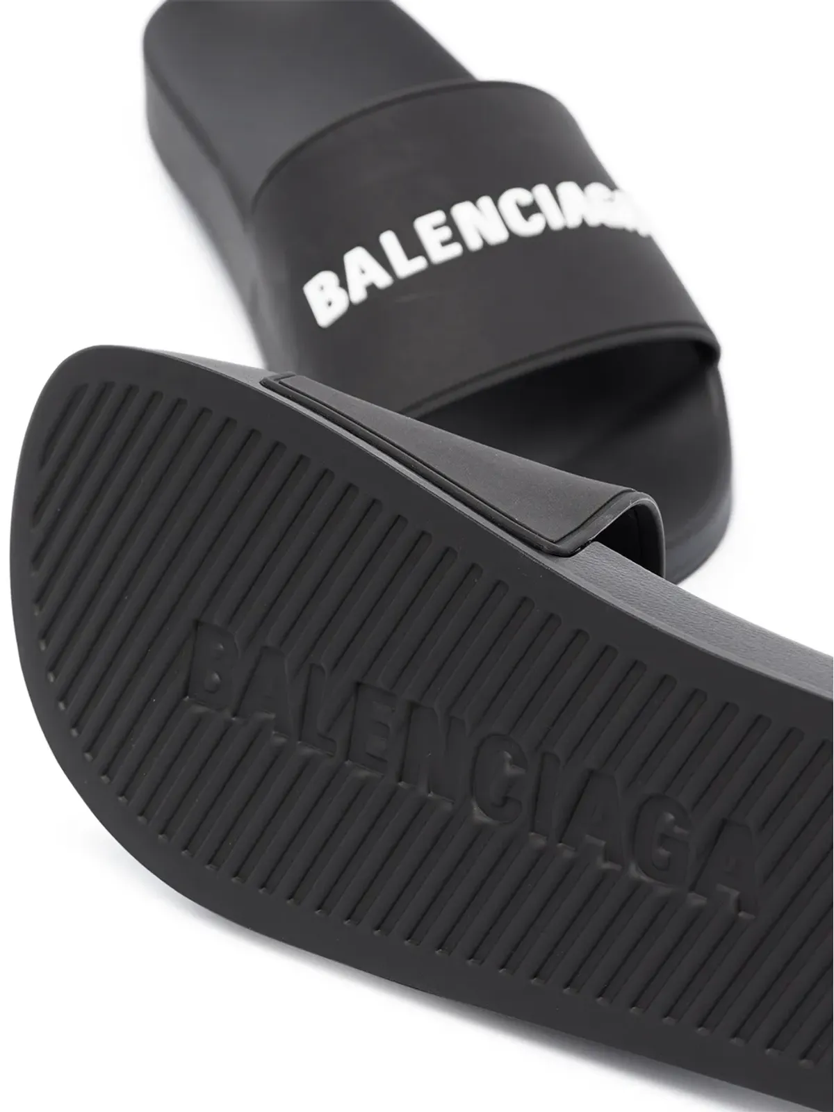 Balenciaga ロゴエンボス プールサイドスライド - 画像3