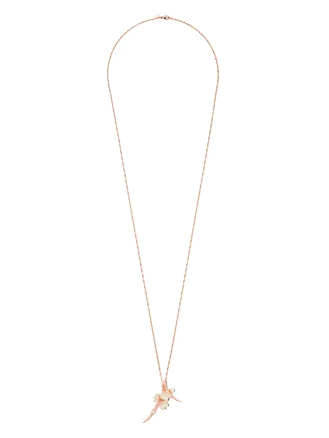 Shaun Leane Shaun Leane Cherry Blossom diamond and pearl flower pendant necklace - Goldの商品画像
