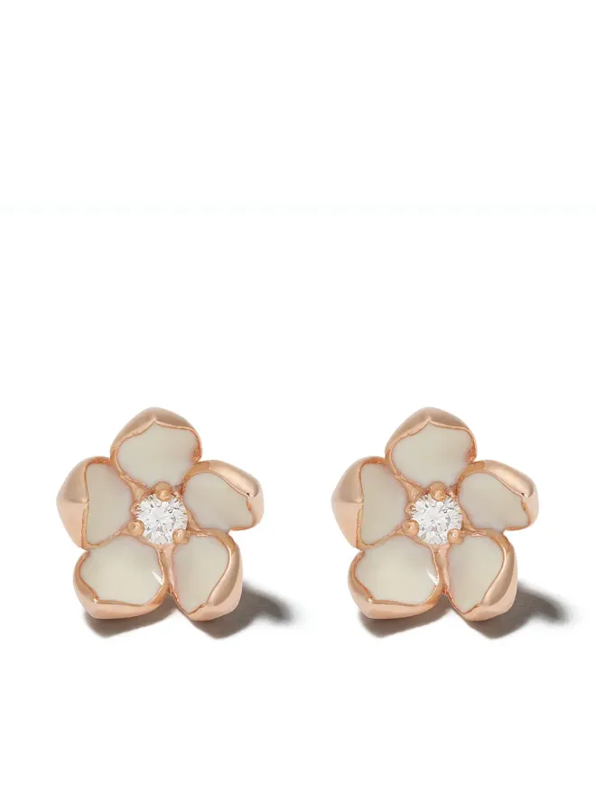 Shaun Leane Shaun Leane 桜の花モチーフ ダイヤモンド イヤリングの商品画像
