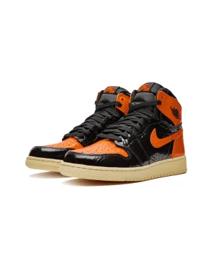 Jordan Kids エア ジョーダン 1 レトロ ハイ OG「Shattered Backboard 3.0」スニーカー - Black - サムネイル2