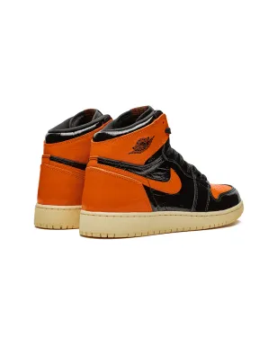 Jordan Kids エア ジョーダン 1 レトロ ハイ OG「Shattered Backboard 3.0」スニーカー - Black - サムネイル3