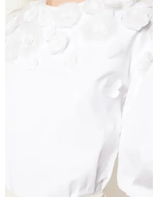 Carolina Herrera 花柄アップリケ パフスリーブ ブラウス - サムネイル5