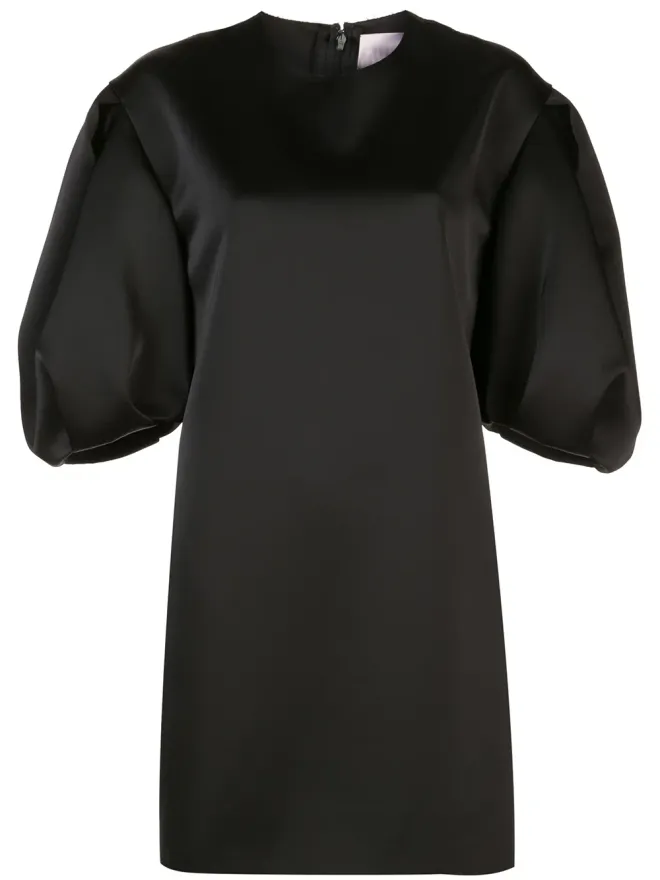 Carolina Herrera Carolina Herrera パフスリーブ シフトドレス（ブラック）の商品画像