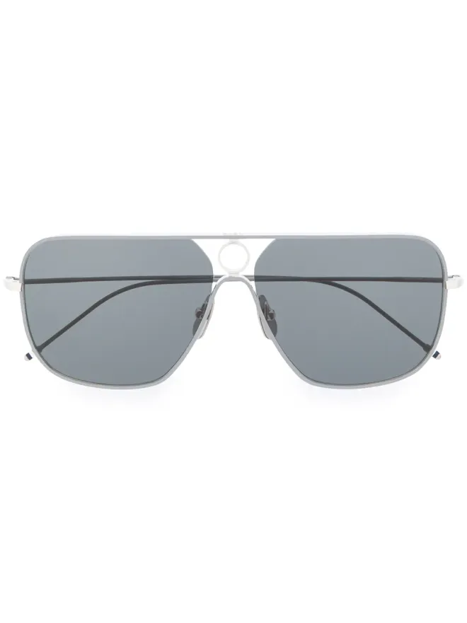 Thom Browne Eyewear Thom Browne Eyewear 長方形フレームサングラスの商品画像