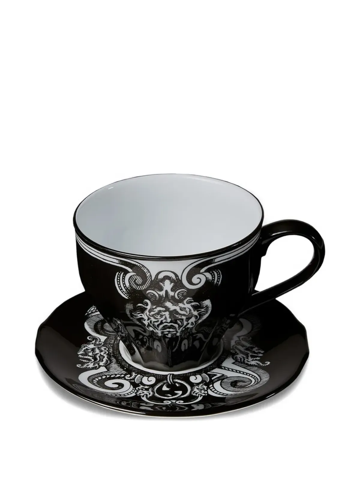 Gucci スターアイ ポーセリン ティーカップ＆ソーサー セット（2客入り） - ブラック - 画像2