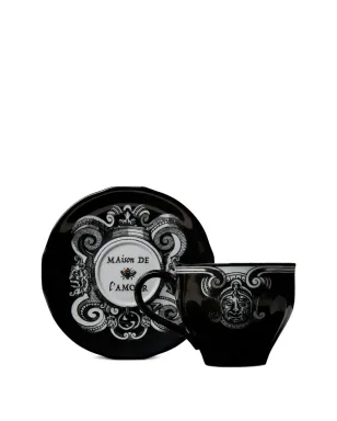 Gucci スターアイ ポーセリン ティーカップ＆ソーサー セット（2客入り） - ブラック - サムネイル4