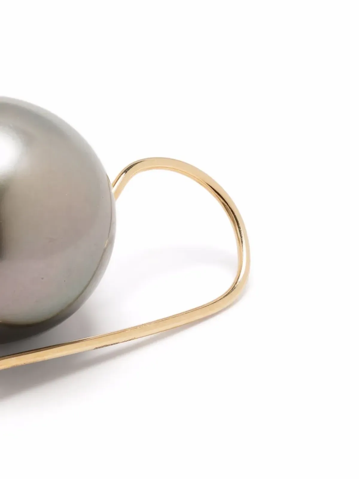 Mizuki 14kt gold diamond pearl earrings - 画像4