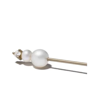 Mizuki Sea of Beauty Kanzashi 真珠ダイヤモンド ロング片耳ピアス - サムネイル3