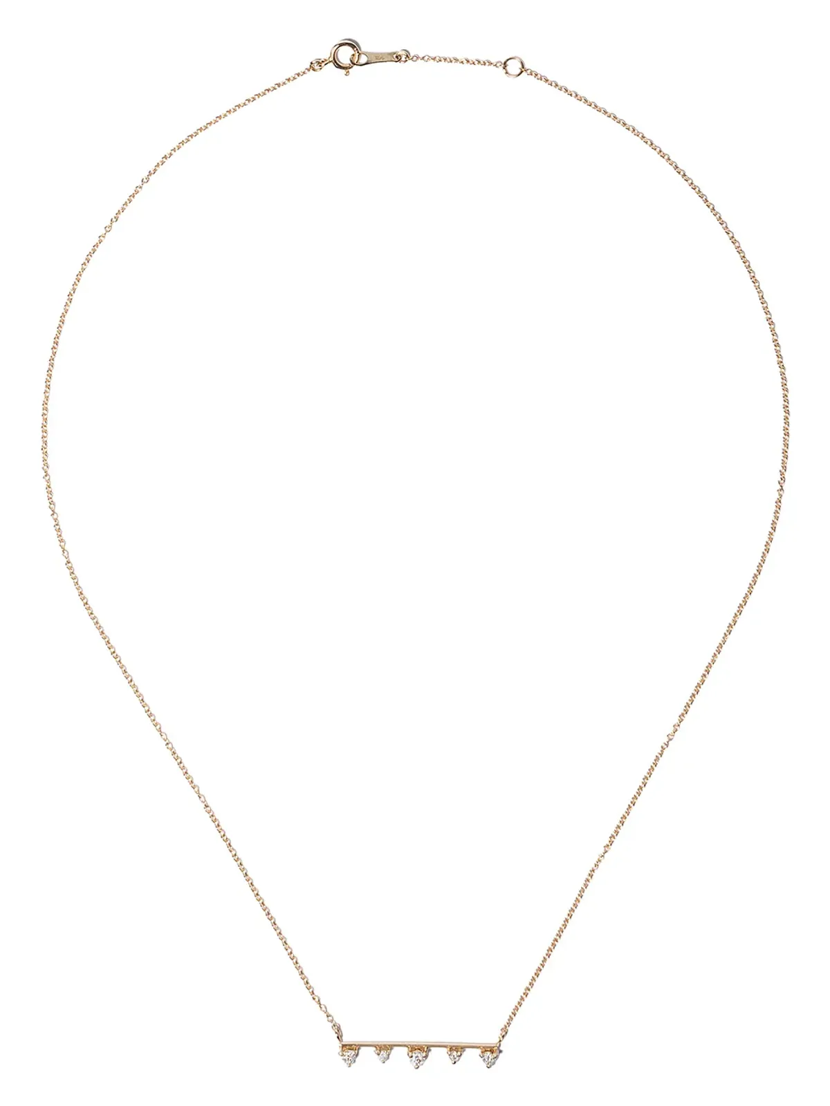 Mizuki 14kt gold diamond necklace - 画像1