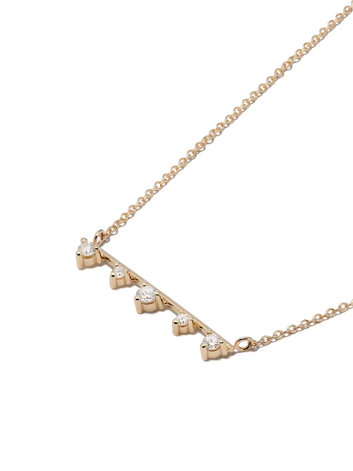 Mizuki 14kt gold diamond necklace - 画像3