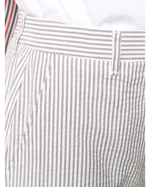 Thom Browne ハイウエスト シアサッカーショーツ - グレー - サムネイル5
