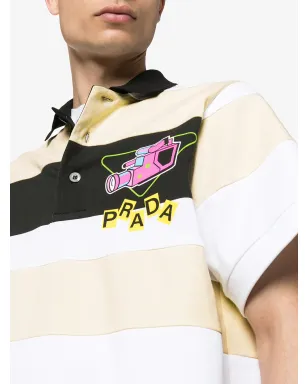 Prada ストライプ カメラ ロゴ ポロシャツ - サムネイル5