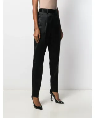 Saint Laurent ハイウエスト テーパードパンツ - サムネイル3
