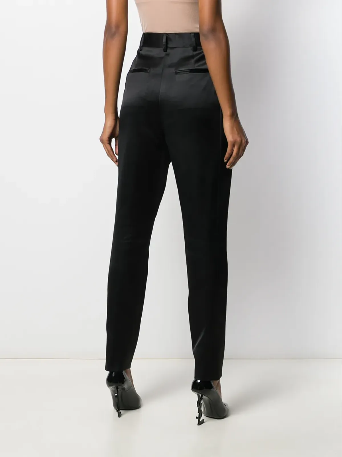 Saint Laurent ハイウエスト テーパードパンツ - 画像4