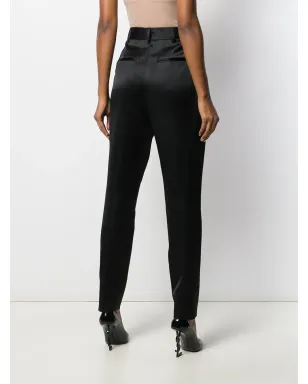 Saint Laurent ハイウエスト テーパードパンツ - サムネイル4