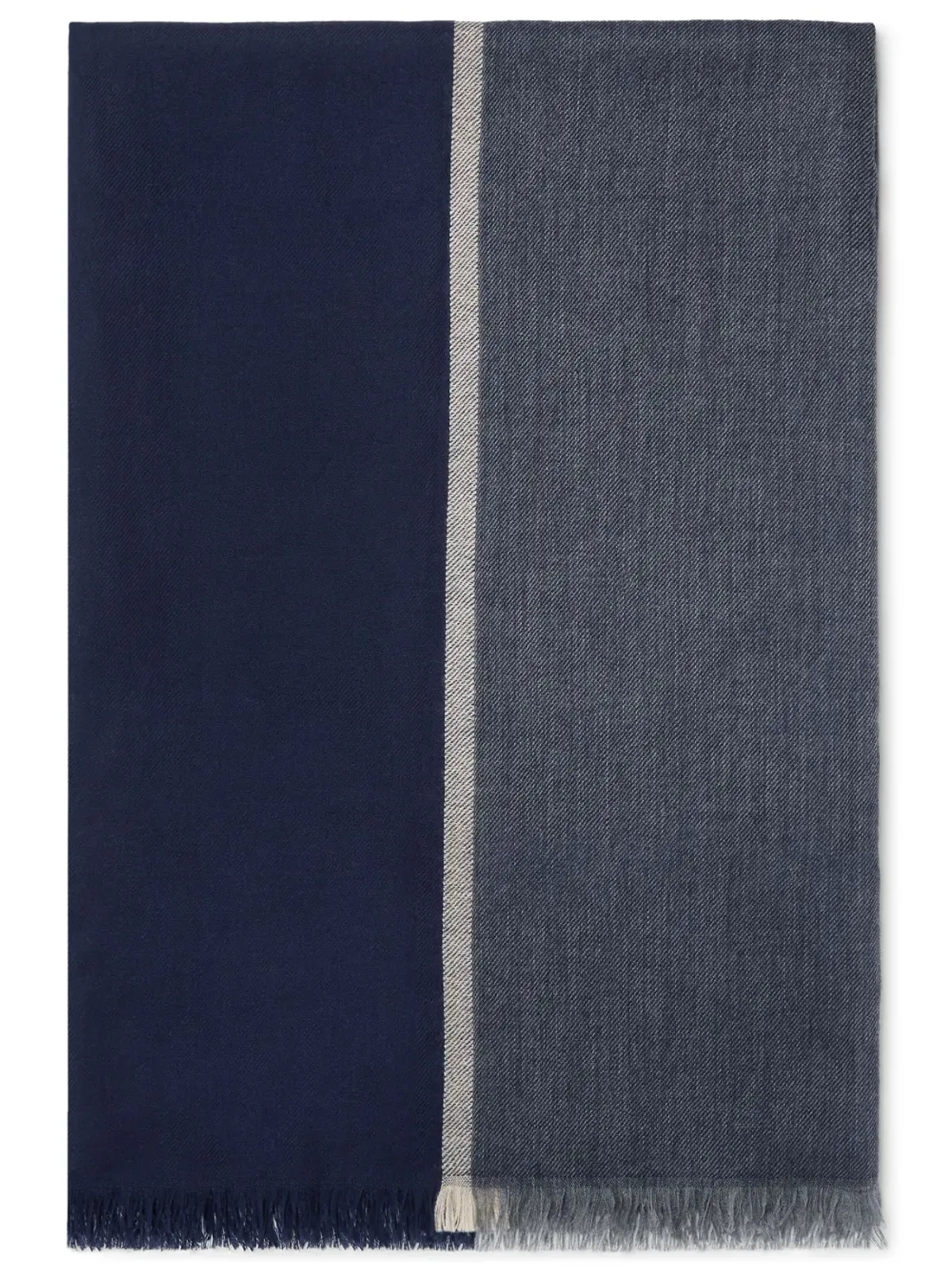 Brunello Cucinelli カシミア混紡スカーフ - ブルー - 画像1
