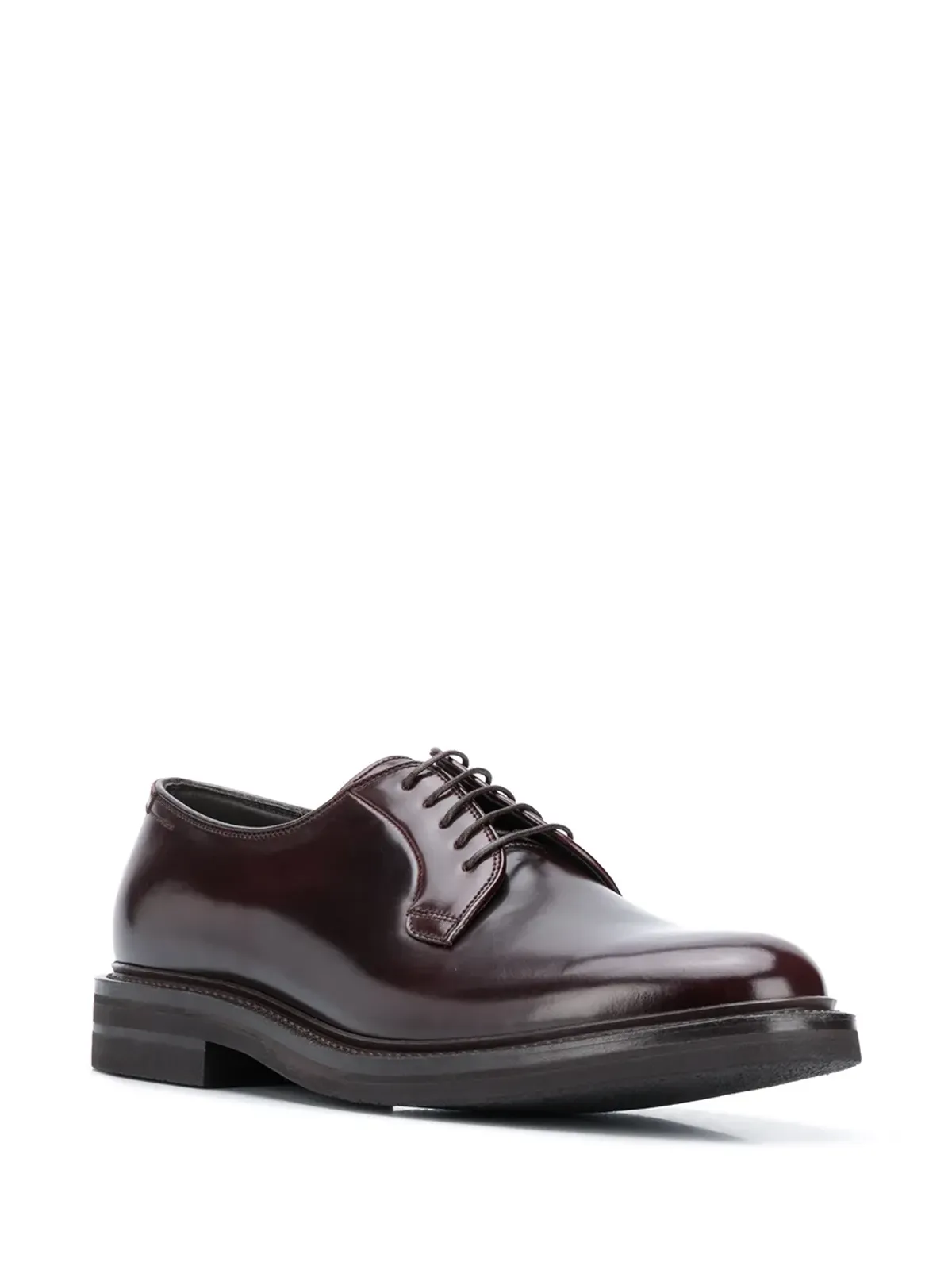 Brunello Cucinelli ブラウンのレースアップダービーシューズ - 画像2