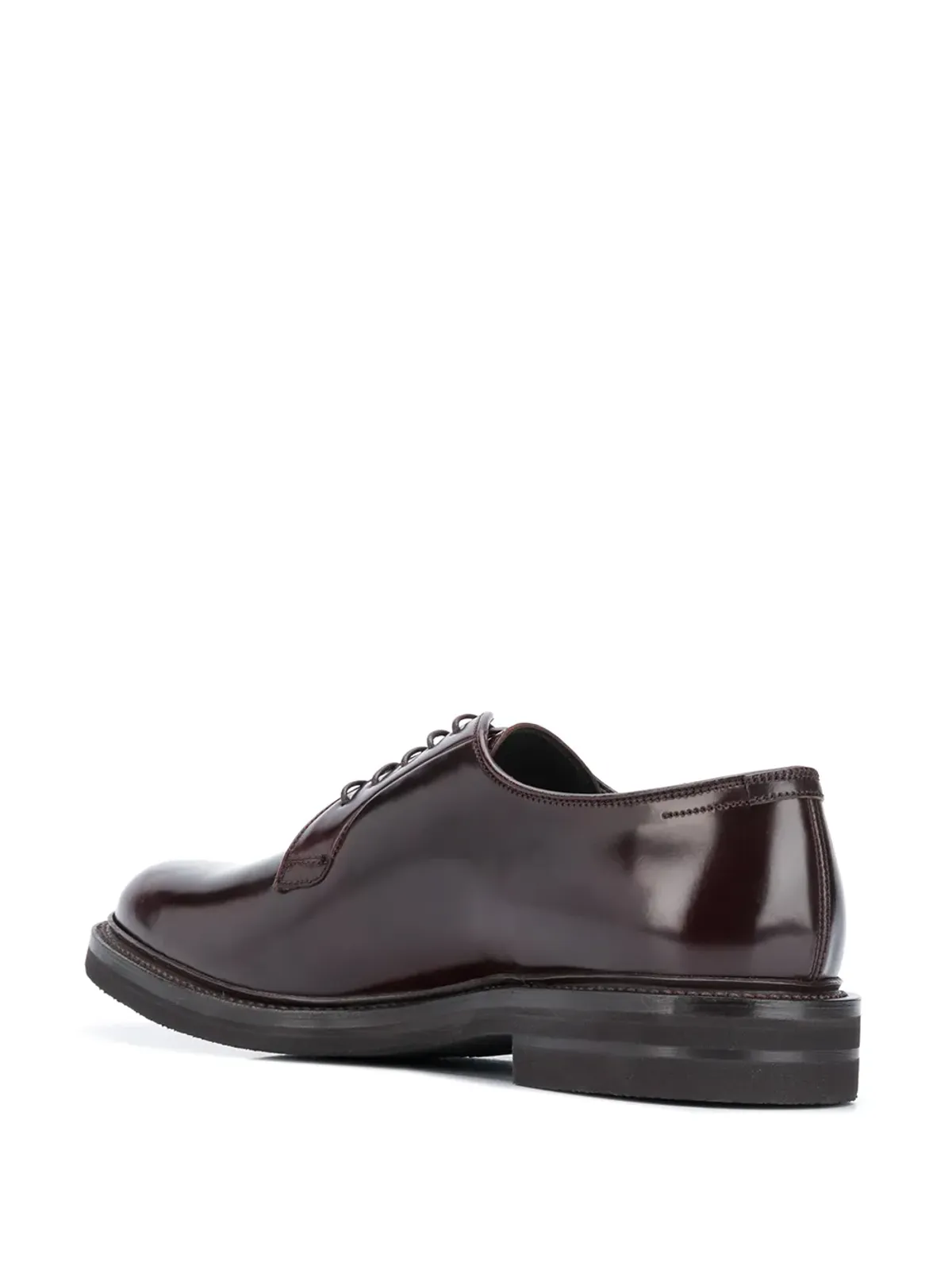 Brunello Cucinelli ブラウンのレースアップダービーシューズ - 画像3