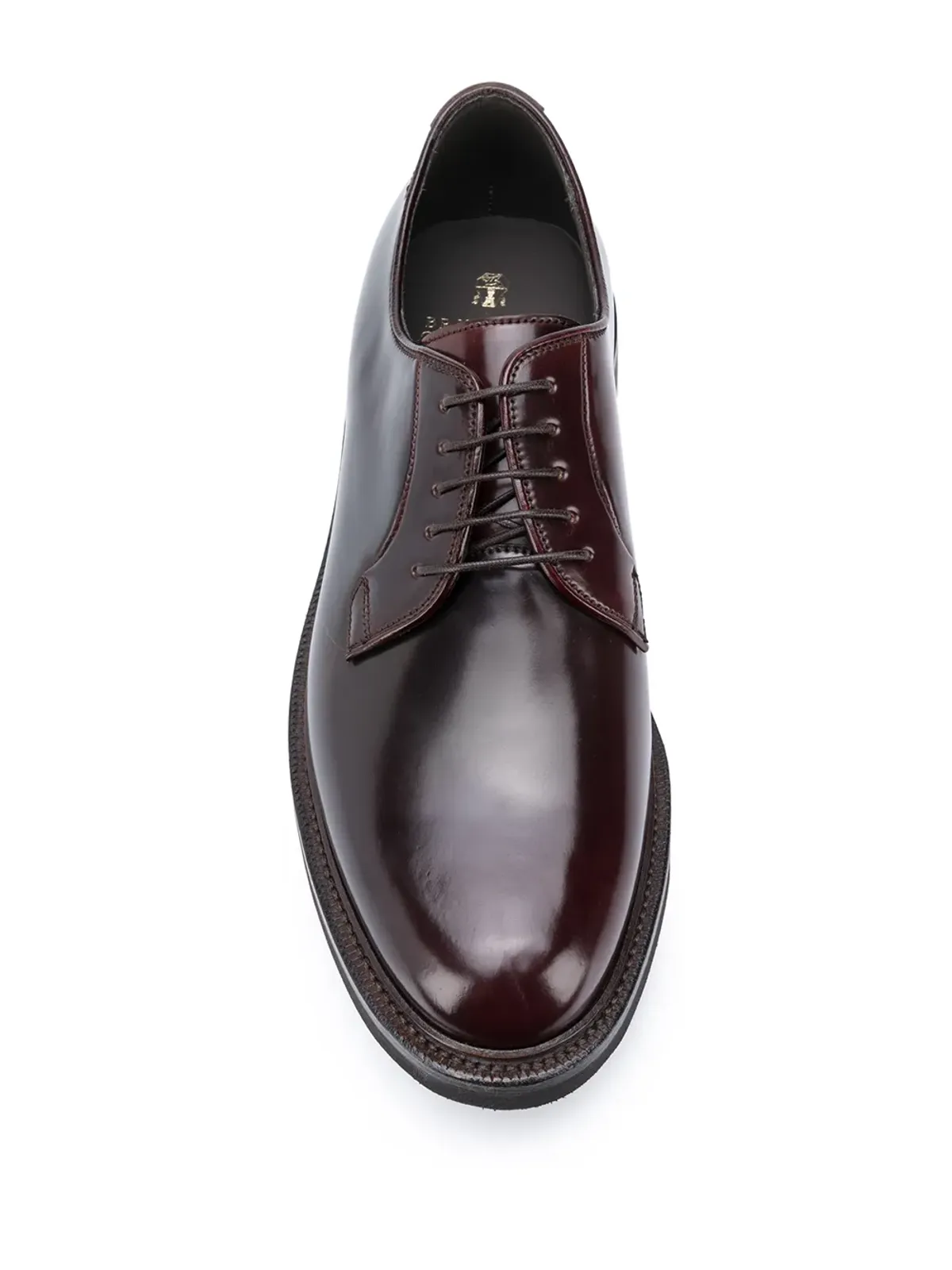 Brunello Cucinelli ブラウンのレースアップダービーシューズ - 画像4