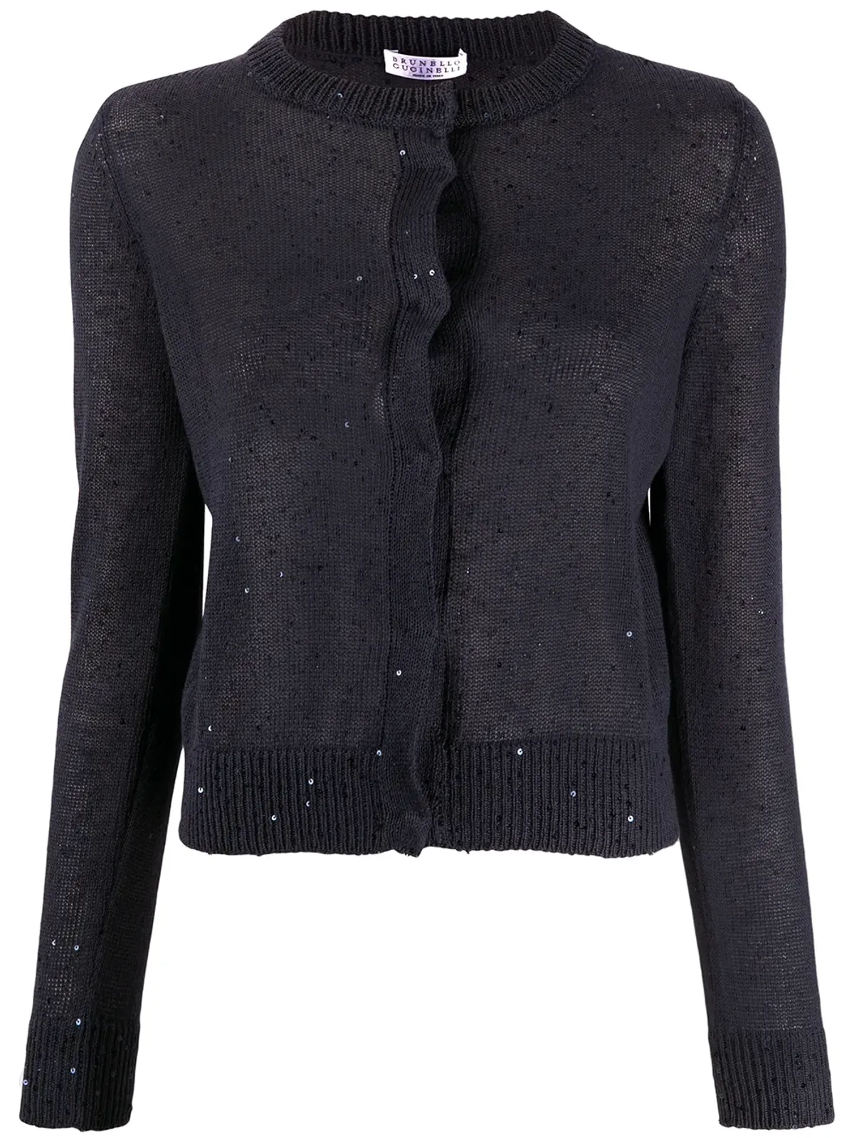 Brunello Cucinelli スパンコール付きニットカーディガン - ブルー - 画像1