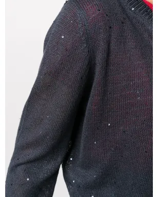 Brunello Cucinelli スパンコール付きニットカーディガン - ブルー - サムネイル5