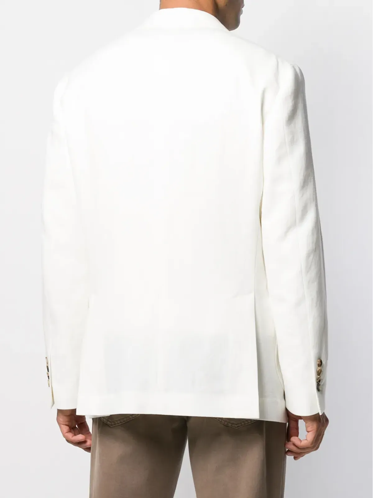 Brunello Cucinelli シングルブレストフィットブレザー - White - 画像4