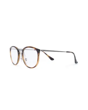 Ray-Ban RB7140 ラウンドフレーム眼鏡 - ブラウン - サムネイル2