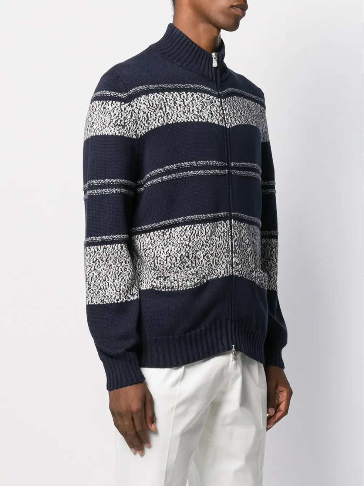 Brunello Cucinelli ストライプ柄カーディガン - 画像3
