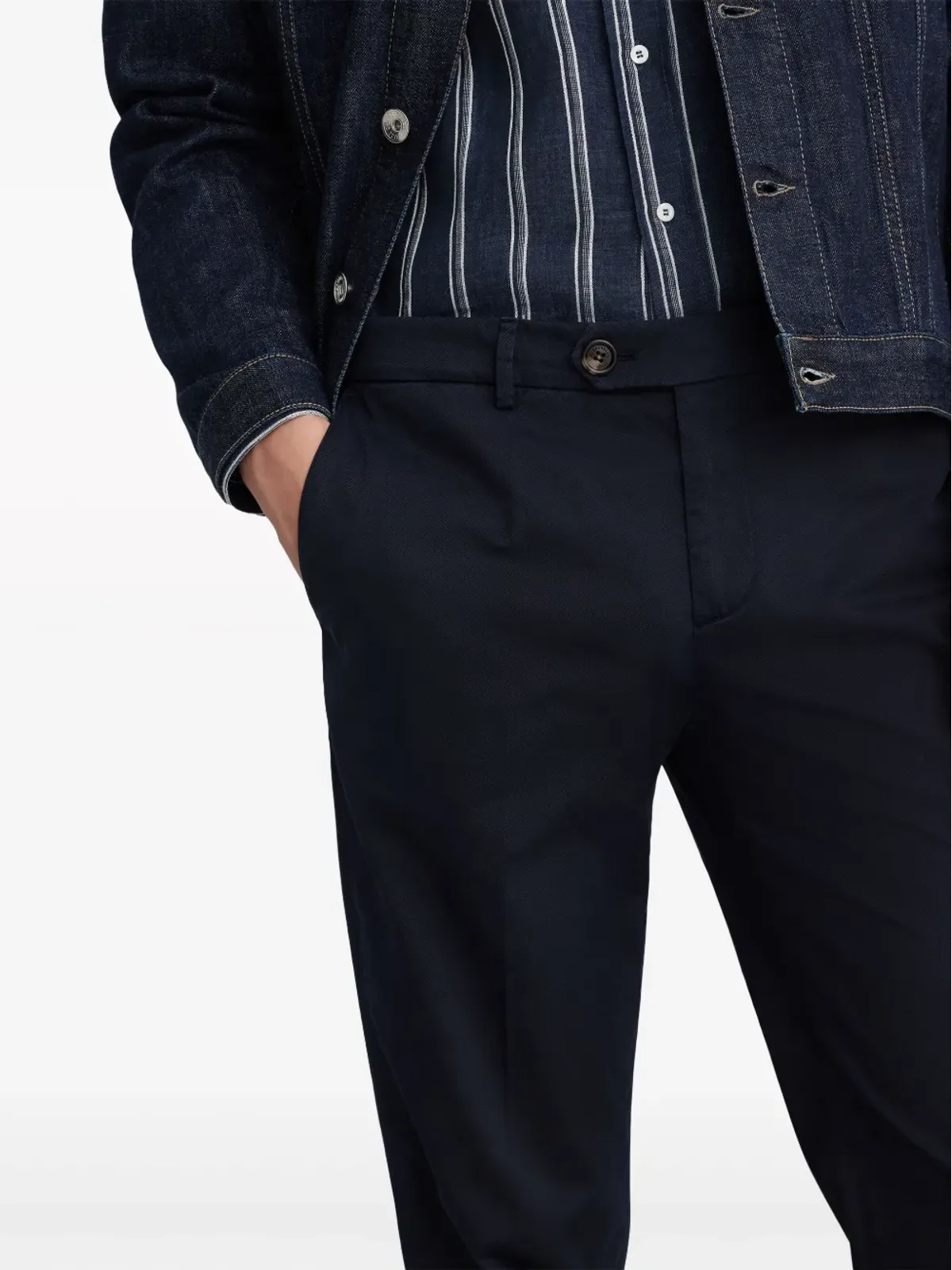 Brunello Cucinelli ミッドライズ ボタン留め チノパンツ - 画像4