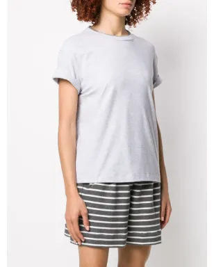 Brunello Cucinelli ラウンドネック・ビーズ付きTシャツ（グレー） - サムネイル3