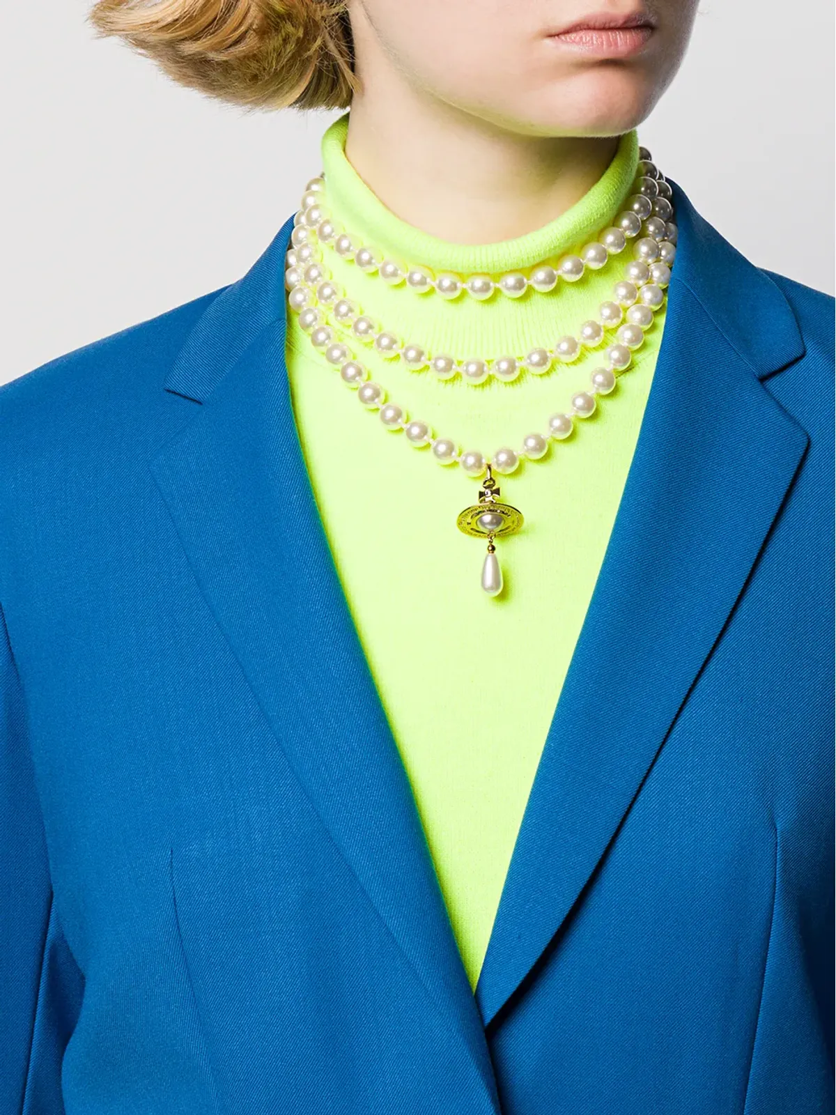 Vivienne Westwood レイヤードパールネックレス（ホワイト） - 画像2